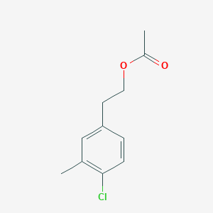 molecular formula C11H13ClO2 B7990854 4-Chloro-3-methylphenethyl acetate 