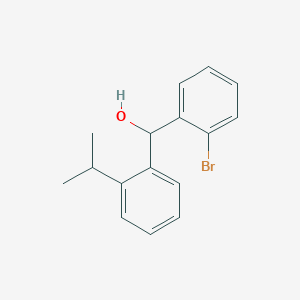 molecular formula C16H17BrO B7990860 2-Bromo-2'-iso-propylbenzhydrol 