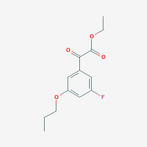 molecular formula C13H15FO4 B7990865 Ethyl 5-fluoro-3-n-propoxybenzoylformate 