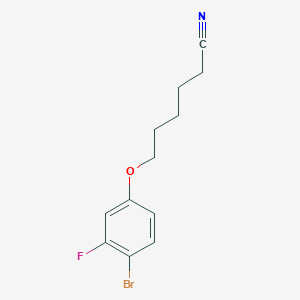 molecular formula C12H13BrFNO B7990894 6-(4-Bromo-3-fluoro-phenoxy)hexanenitrile 