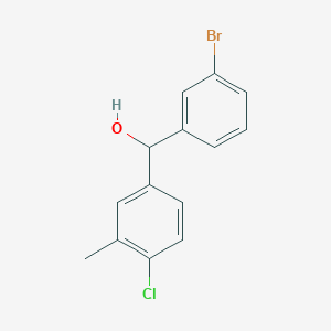 molecular formula C14H12BrClO B7990905 3-Bromo-4'-chloro-3'-methylbenzhydrol 