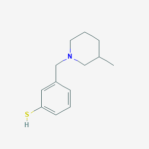 molecular formula C13H19NS B7990926 3-((3-Methylpiperidin-1-yl)methyl)benzenethiol 