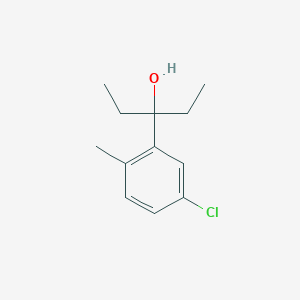 molecular formula C12H17ClO B7991011 3-(3-Chloro-6-methylphenyl)-3-pentanol 