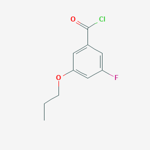molecular formula C10H10ClFO2 B7991022 5-Fluoro-3-n-propoxybenzoyl chloride 