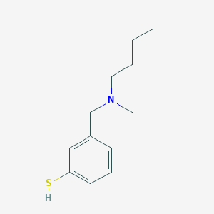 molecular formula C12H19NS B7991029 3-((Butyl(methyl)amino)methyl)benzenethiol 