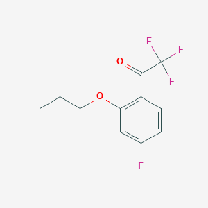 molecular formula C11H10F4O2 B7991052 4'-Fluoro-2'-n-propoxy-2,2,2-trifluoroacetophenone 