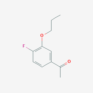 molecular formula C11H13FO2 B7991073 1-(4-Fluoro-3-propoxyphenyl)ethanone 