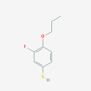 molecular formula C9H11FOS B7991103 3-Fluoro-4-n-propoxythiophenol 