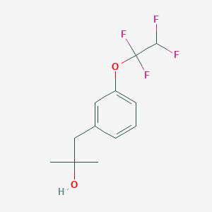 molecular formula C12H14F4O2 B7991109 1-[3-(1,1,2,2-Tetrafluoroethoxy)phenyl]-2-methyl-2-propanol 