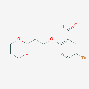 5-Bromo-2-[2-(1,3-dioxan-2-yl)ethoxy]benzaldehyde