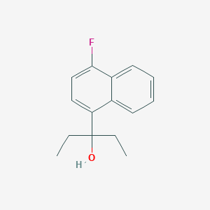 molecular formula C15H17FO B7991170 3-(4-Fluoro-1-naphthyl)-3-pentanol 