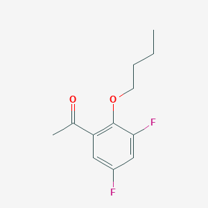 molecular formula C12H14F2O2 B7991176 1-(2-Butoxy-3,5-difluorophenyl)ethanone 