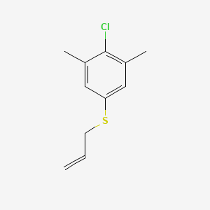 molecular formula C11H13ClS B7991209 1-Allylsulfanyl-4-chloro-3,5-dimethylbenzene 