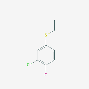 molecular formula C8H8ClFS B7991222 3-Chloro-4-fluorophenyl ethyl sulfide 