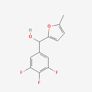 molecular formula C12H9F3O2 B7991231 5-Methyl-2-furyl-(3,4,5-trifluorophenyl)methanol 
