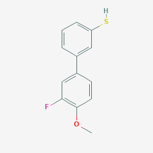molecular formula C13H11FOS B7991247 3-(3-Fluoro-4-methoxyphenyl)thiophenol 
