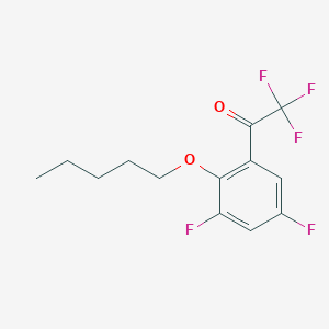 molecular formula C13H13F5O2 B7991254 2'-Pentoxy-2,2,2,3',5'-pentafluoroacetophenone 