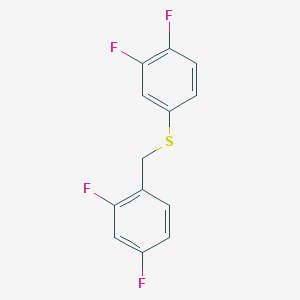 1,3-Difluoro-4-[(3,4-difluorophenyl)sulfanylmethyl]benzene