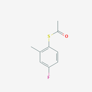 molecular formula C9H9FOS B7991289 S-4-Fluoro-2-methylphenylthioacetate 