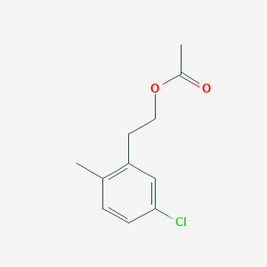 molecular formula C11H13ClO2 B7991301 3-Chloro-6-methylphenethyl acetate 