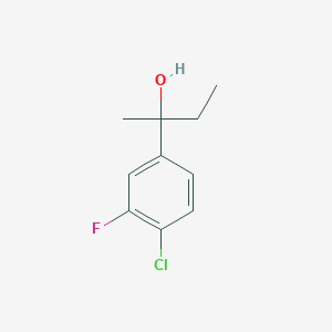 molecular formula C10H12ClFO B7991302 2-(4-Chloro-3-fluorophenyl)-2-butanol 