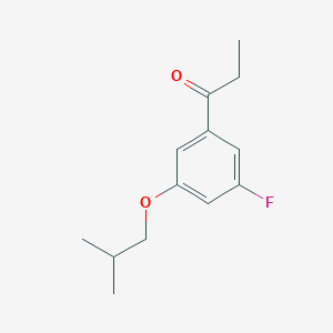 molecular formula C13H17FO2 B7991348 3'-iso-Butoxy-5'-fluoropropiophenone 