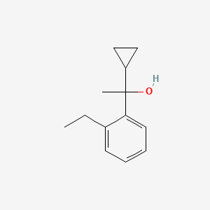 molecular formula C13H18O B7991375 1-(2-Ethylphenyl)-1-cyclopropyl ethanol 
