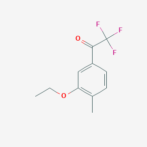 molecular formula C11H11F3O2 B7991376 3'-Ethoxy-4'-methyl-2,2,2-trifluoroacetophenone 