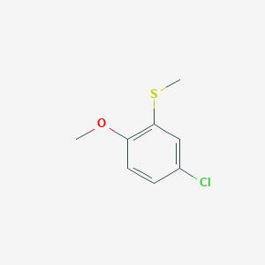 molecular formula C8H9ClOS B7991400 3-Chloro-6-methoxyphenyl methyl sulfide 
