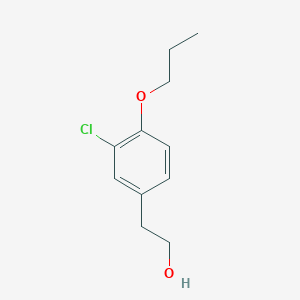 molecular formula C11H15ClO2 B7991417 3-Chloro-4-n-propoxyphenethyl alcohol 