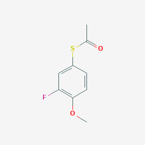 molecular formula C9H9FO2S B7991440 S-3-Fluoro-4-methoxyphenylthioacetate 