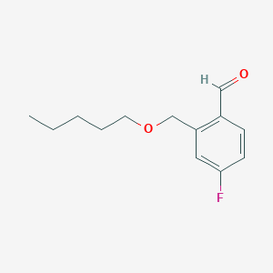 molecular formula C13H17FO2 B7991442 4-Fluoro-2-[(n-pentyloxy)methyl]benzaldehyde 