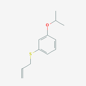 molecular formula C12H16OS B7991464 Allyl(3-isopropoxyphenyl)sulfane 