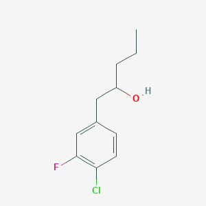 molecular formula C11H14ClFO B7991503 1-(4-Chloro-3-fluorophenyl)-2-pentanol 