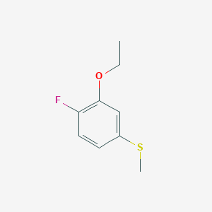 molecular formula C9H11FOS B7991504 3-Ethoxy-4-fluorophenyl methyl sulfide 