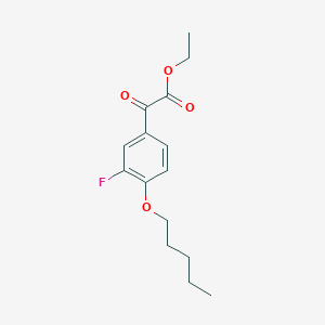 Ethyl 3-fluoro-4-n-pentoxybenzoylformate