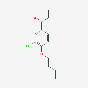 molecular formula C13H17ClO2 B7991516 1-(4-Butoxy-3-chlorophenyl)propan-1-one CAS No. 1443311-15-6