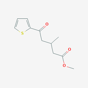 molecular formula C11H14O3S B7991518 Methyl 5-(2-thienyl)-3-methyl-5-oxovalerate 