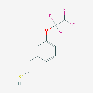 molecular formula C10H10F4OS B7991546 2-(3-(1,1,2,2-Tetrafluoroethoxy)phenyl)ethanethiol 