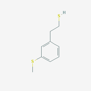 molecular formula C9H12S2 B7991548 2-[3-(Methylthio)phenyl]ethanethiol 