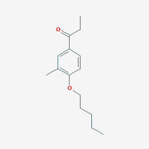 molecular formula C15H22O2 B7991559 3'-Methyl-4'-n-pentoxypropiophenone 