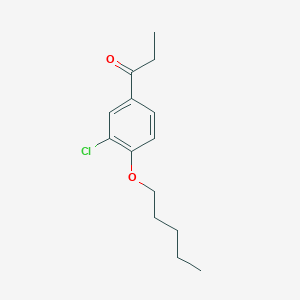 molecular formula C14H19ClO2 B7991564 3'-Chloro-4'-n-pentoxypropiophenone 
