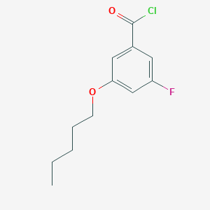 molecular formula C12H14ClFO2 B7991589 5-Fluoro-3-n-pentoxybenzoyl chloride 