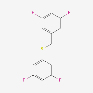 molecular formula C13H8F4S B7991640 1,3-Difluoro-5-[(3,5-difluorophenyl)sulfanylmethyl]benzene 