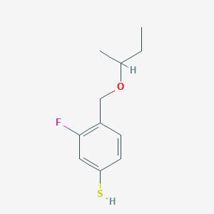 molecular formula C11H15FOS B7991649 4-[(sec-Butyloxy)methyl]-3-fluorothiophenol 