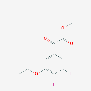 molecular formula C12H12F2O4 B7991665 Ethyl 4,5-difluoro-3-ethoxybenzoylformate 