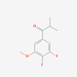 molecular formula C11H12F2O2 B7991695 1-(3,4-Difluoro-5-methoxyphenyl)-2-methylpropan-1-one 