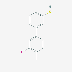 molecular formula C13H11FS B7991738 3-(3-Fluoro-4-methylphenyl)thiophenol 