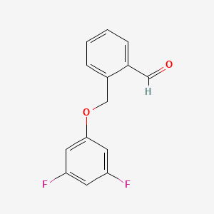 molecular formula C14H10F2O2 B7991740 2-((3,5-Difluorophenoxy)methyl)benzaldehyde 