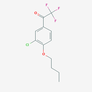 molecular formula C12H12ClF3O2 B7991741 4'-n-Butoxy-3'-chloro-2,2,2-trifluoroacetophenone CAS No. 1443311-73-6
